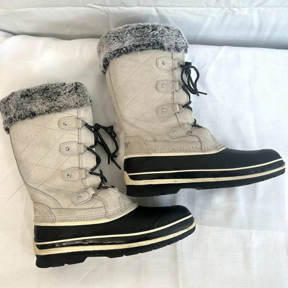 Khombu Emily Suede Faux Fur‎ Leather Winter Boots Women's Size 9 - Picture 12 of 14